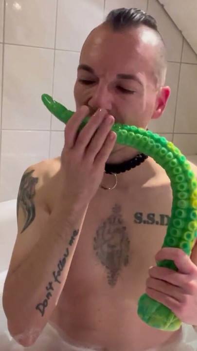 Stupid faggot slut gagging | Clip 1