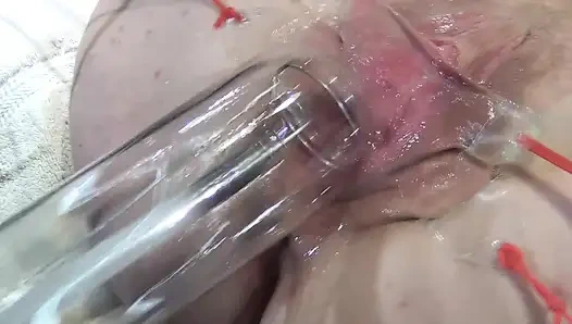 10 Far Spread Pussy Close up Fucking with Lamp 1000 Watt