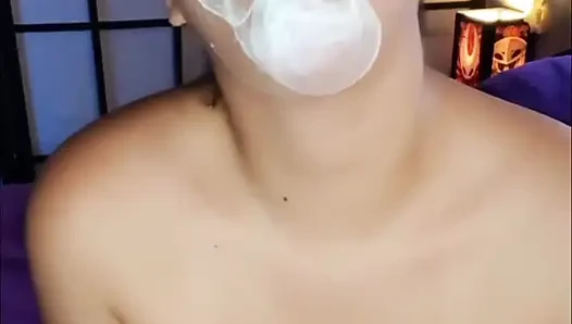 wajahku dengan bubblegum di panggilan video 4u - bunny looner