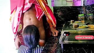 Dever bhabhi hot sex in kitchen.Bhabhi squirt during hard chudai