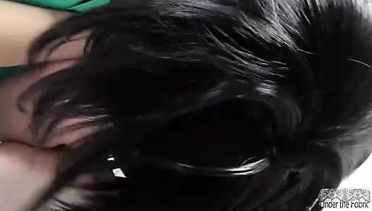 Yoğun dölleme özel çekim! Sevimli cosplayer tekrar tekrar zirve yapıyor, ifadeleri eriyor