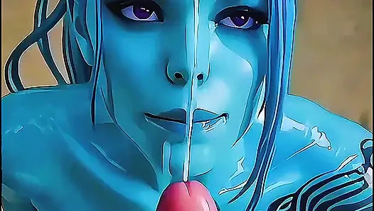 NEON DREAMS - WATER SLUT MONSTER IS HUNGRY FOR CUM!