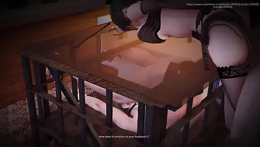 B033 NTR муж заперт в клетке женой, чтобы понаблюдать за ним сексом с любовником