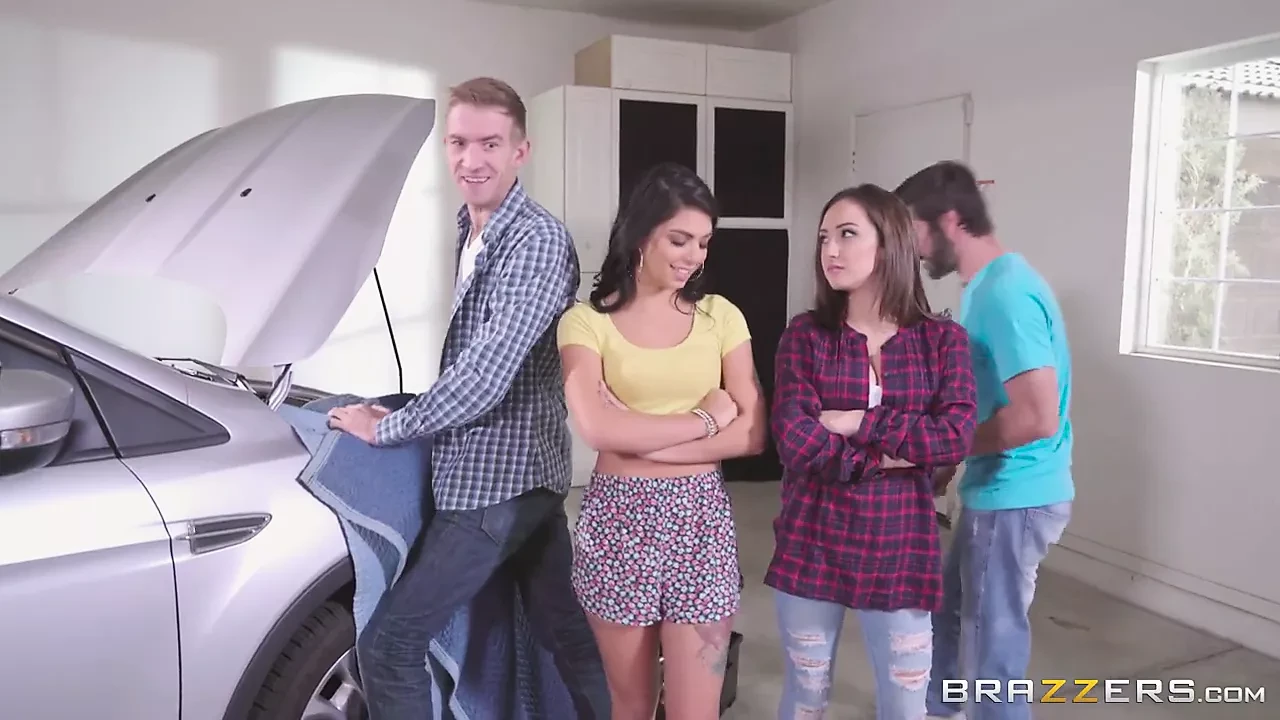 Brazzers – Step sisters share cock behind dads back