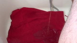 piss on red dress 2