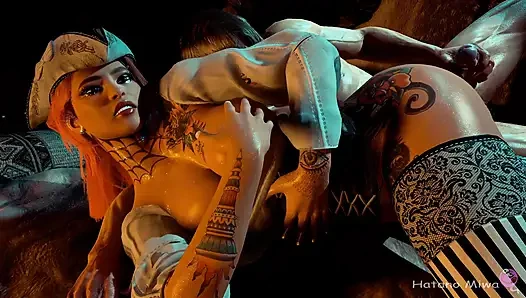Gaping Ass Nympho Captain Swallows BIg Cock in Her Greedy Gaping Ass
