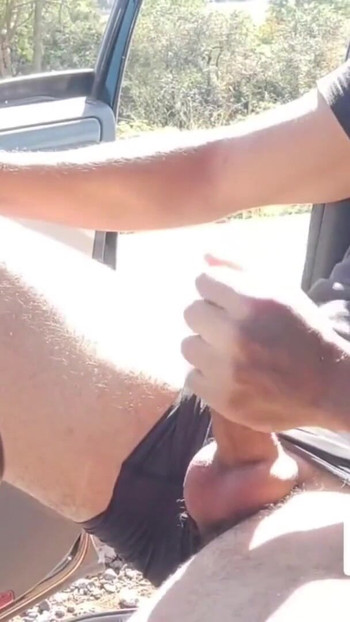 Memorable moment from "Masturbating outdoors at risk of getting caught"