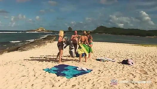 Blonde MILF Rides Hard on Beach and Bedroom for Intense