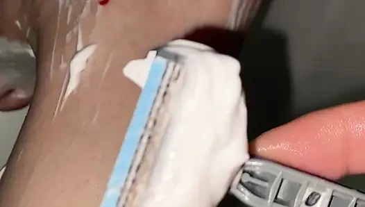 Hairy Legs Shaving Close up