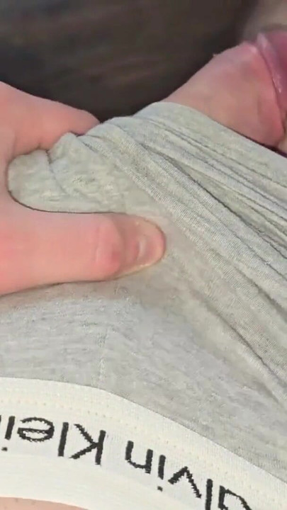 Pulling down the Calvin waistband inch by inch – throbbing cock finally free | Clip 2