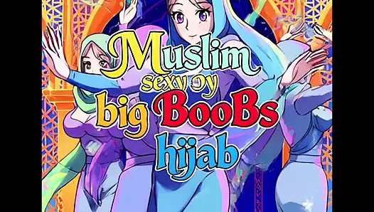 Muslimisches Mädchen mit Hijab und großen Brüsten hat den Hintern gefickt