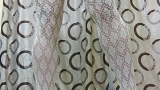 Masturbating in sexy white pantyhose on sexy legs