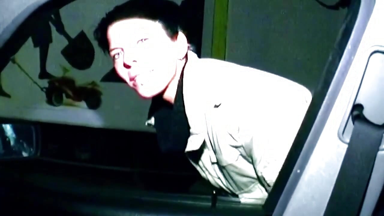 Brunette Fingers Herself Deep in Dark Car