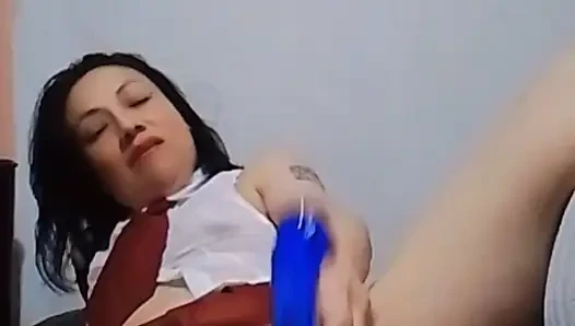 Dulceivanka'nın kendine verdiği enfes çift penetrasyon