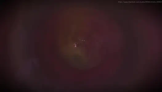 B014 mann geschrumpft und in der vagina der frau beim schlucken gefangen