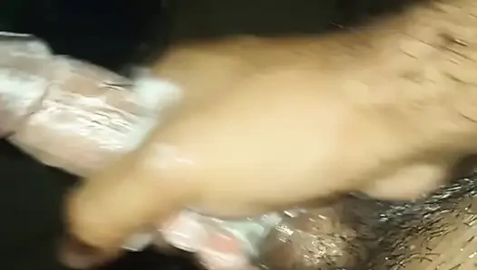 Guy masturbates with his partner and they end up