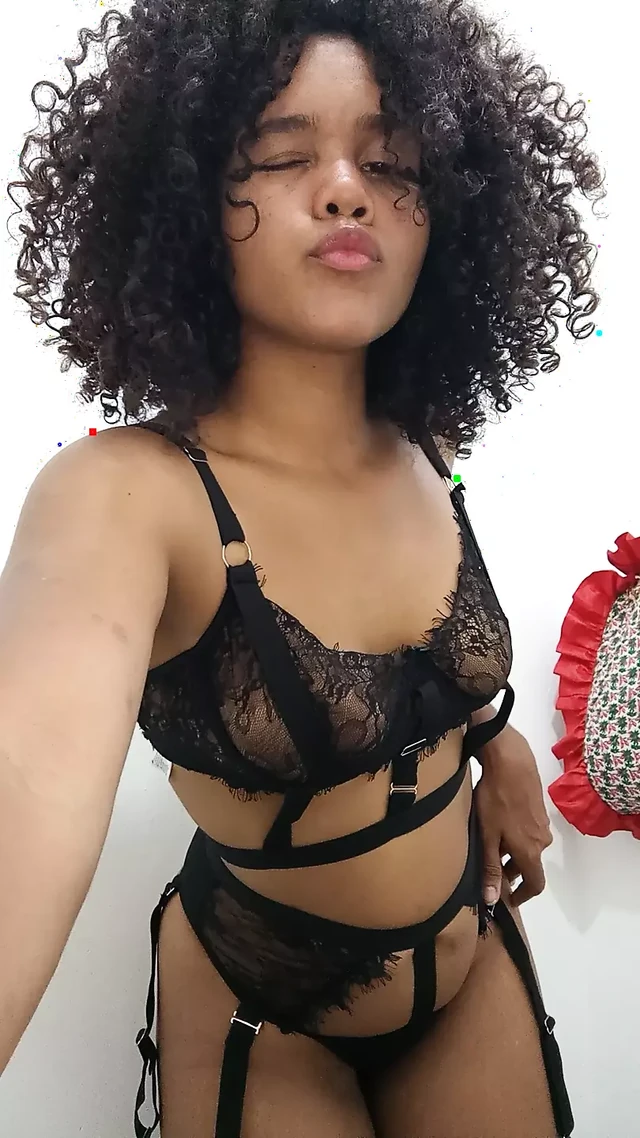 I'll try on my black lingerie for you