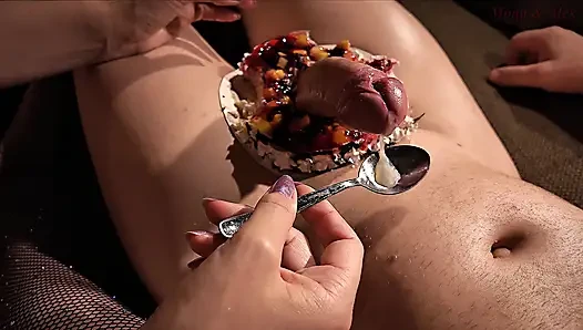 Semen Snack – Insatiable MILF Devours Cumshots on Berries & Chocolate
