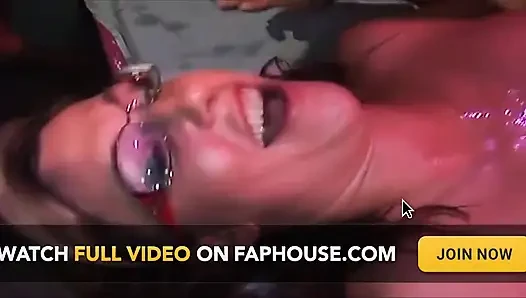 Mature Babes in Wild Gangbang Dripping with Cum