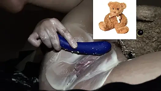 MY KINKY ARAB GIRL MASTUBATES WITH VIBRATOR & MY CUM ALL OVER HER CURVY BODY-  AMATEUR ARABIAN SNOWWHITE