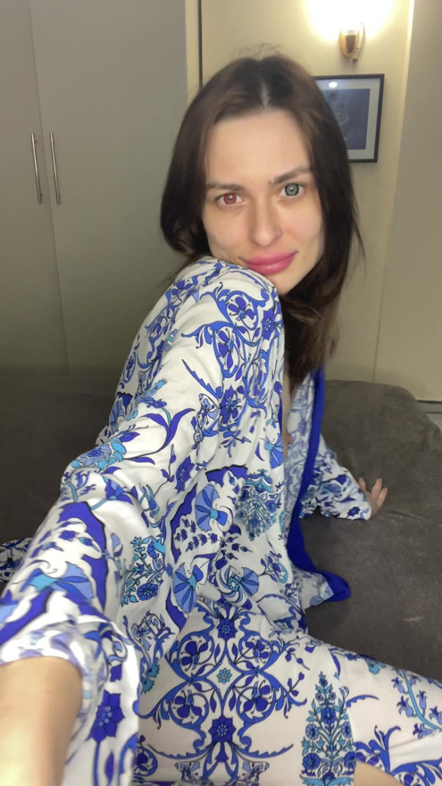 Foot Tease in Robe – POV View of Her Soles and Legs