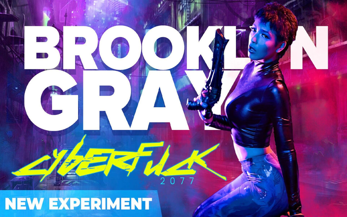 Cyberpunk Brooklyn Gray Cosplays a Futuristic Babe and Gets Creampied Hard