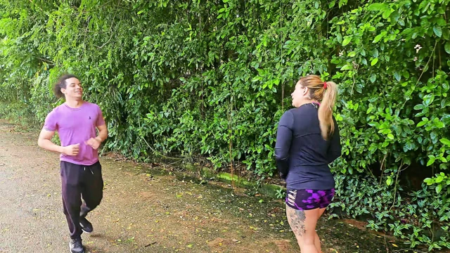 I do extra cardio with my running neighbor