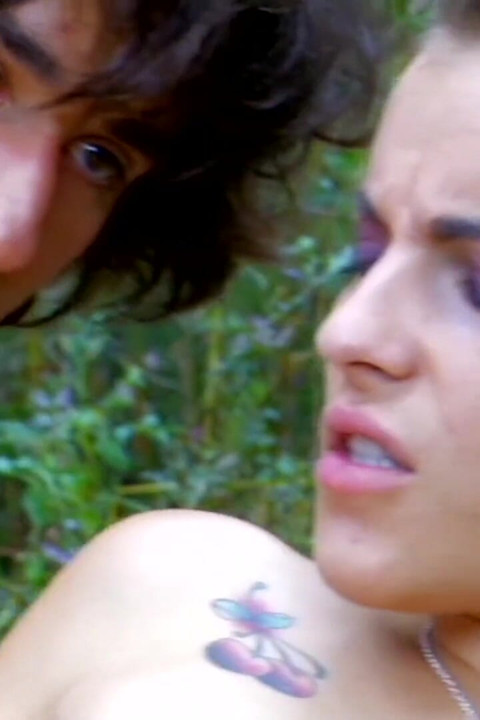 Great looking brunette fucking hard in the woods