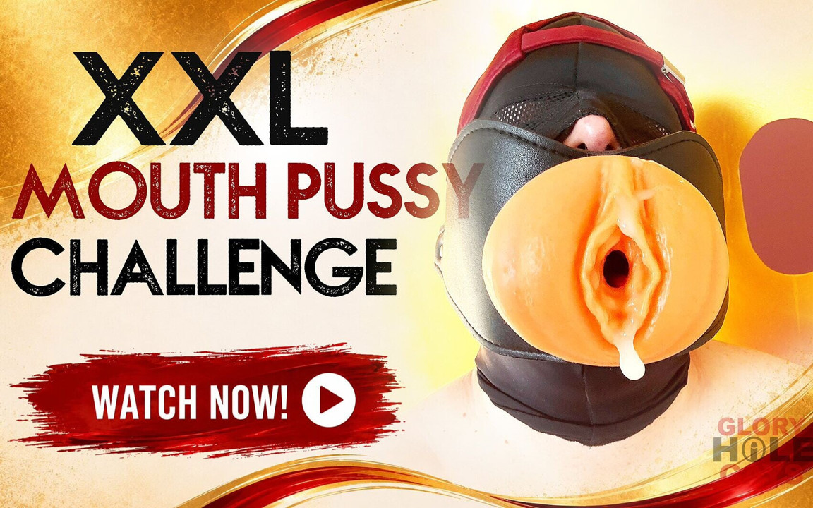 A Really Big Xxl Cock Penetrates Through the Mouth Gag Into My Mouth Pussy