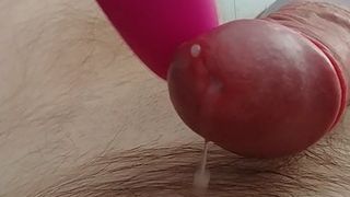 Guy ejaculate with Vibrator