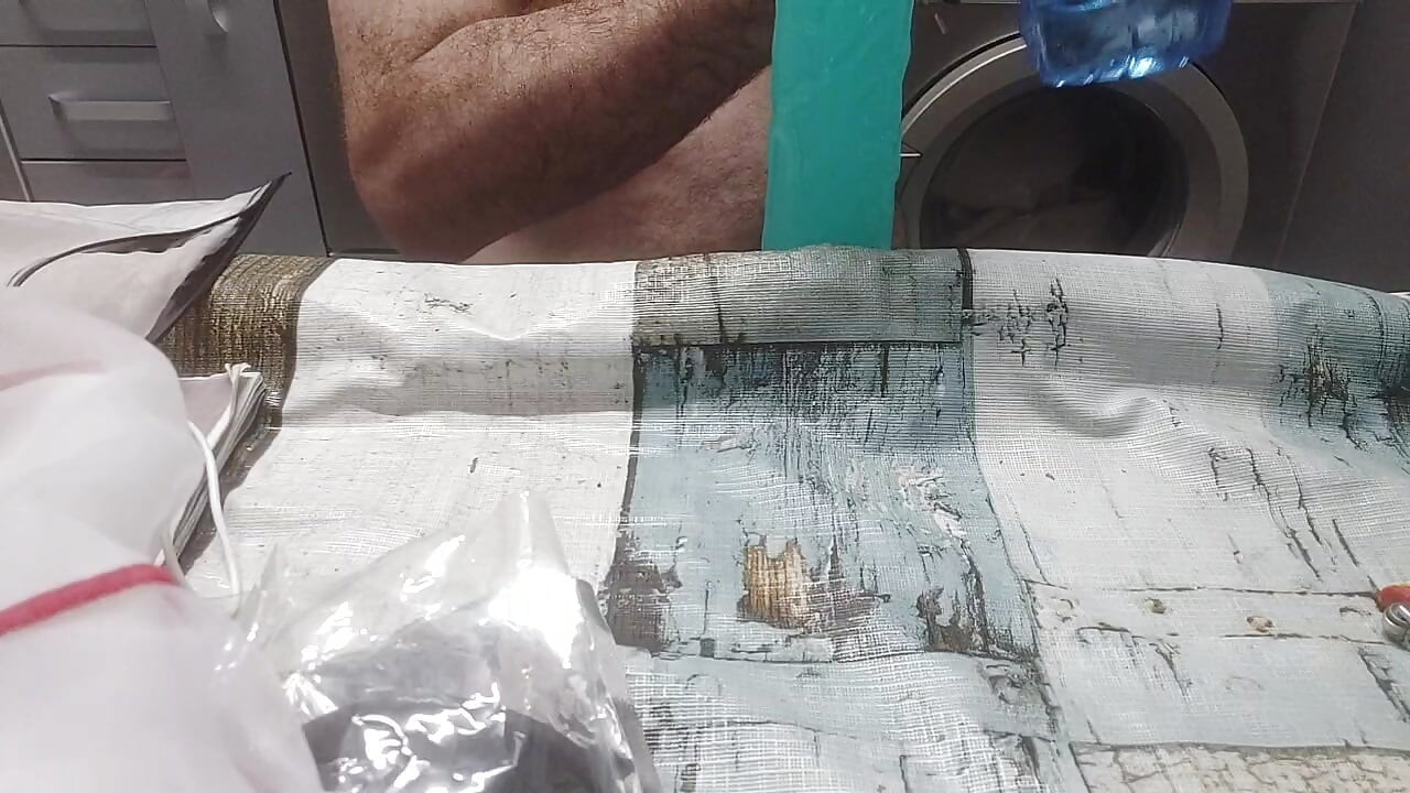 Handsome mature man with big fat masturbating