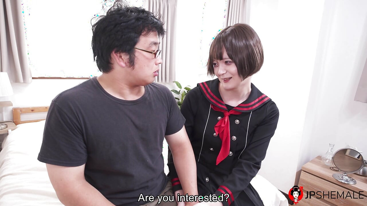 Goth Tranny Sara Amagi Seduces a Shy Straight Man