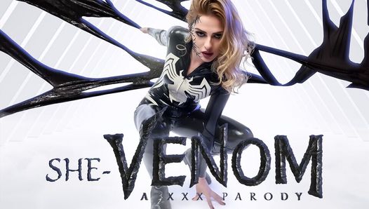 Vrcosplayx rondborstige Mina Von D als ze-Venom heeft erg sekshongerige symbiont