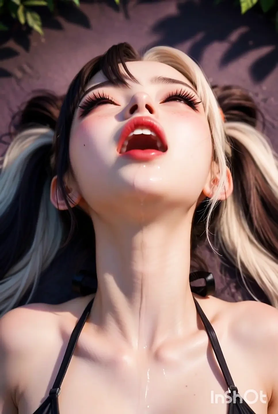 Con đĩ AI hứng tình thủ dâm trên sàn nhà cho đến khi cô ấy xuất tinh