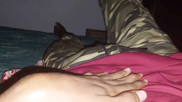 Teen boy midnight peeing through window