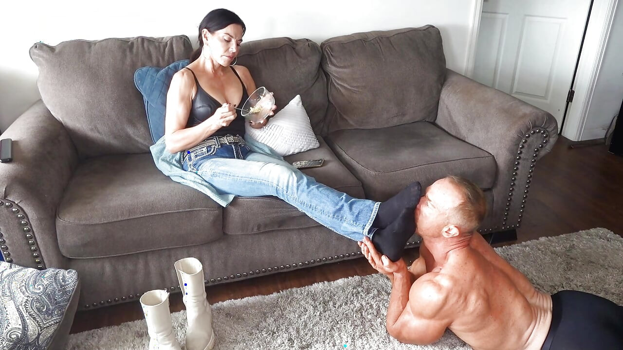 Tôn thờ reeky, áo lót nylon đen đổ mồ hôi của nữ thần Zephy!