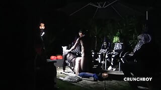 Porn cam in the night for Halloween