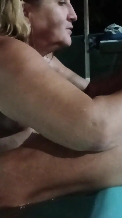 Thrilling moment from "Cumming in the pool"