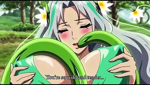 Sinnliche wald-fantasie-reben drÃ1/4cken ihre großen möpse und hüften