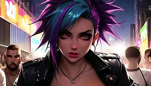 Büyük memeli sürtükler mosh çukurunda yalanıyor ve sikiliyor