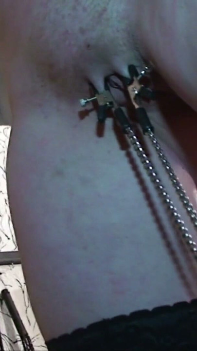 The slave gets spanked really hard after the nipple torture | Clip 1
