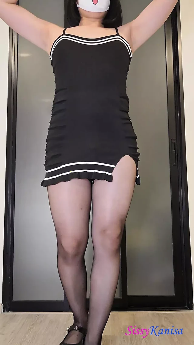 Sissy Kanisa Strip off Cute Fluffy Dress
