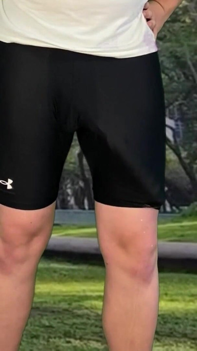 Thrilling moment from "Monster cock cyclist public dick flash cum in tight pants"