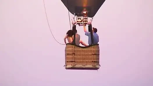 This couple cant wait to fucked high in the air in a hot air balloon