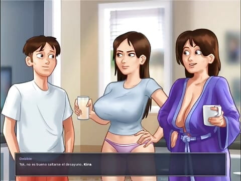 Summertime Saga Cap 15 - Threesome With My Stepmother And Her Friend In Bed