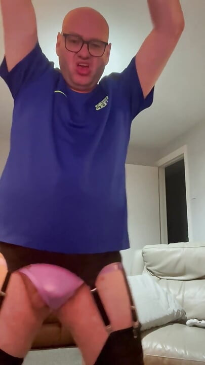 My Blue Football Shirt with Stocking on