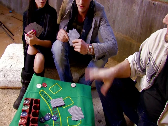 Husband cuckold loses playing poker and the prize is his wife fucking the player who wins