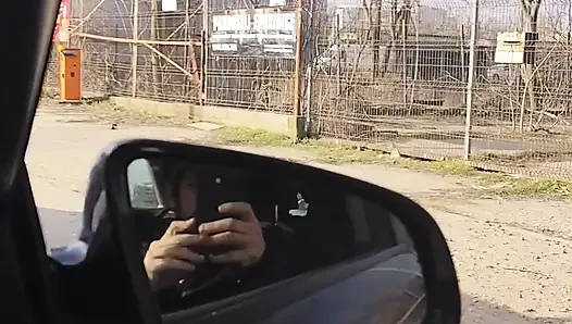 I turned him on in public and finished him at home. A wild and dominant jerk off and big cumshot!