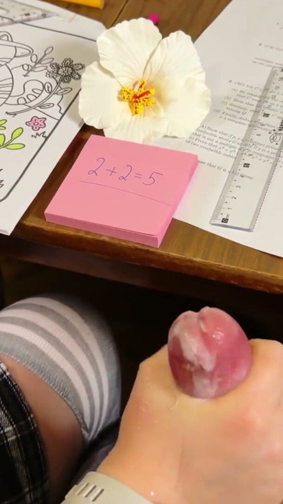 HIGH SCHOOLGIRL COMPILATION - Handjob again in MATH Class Under the Table and even a bit of Blowjob and Footjob. At HIGH School. | Clip 1