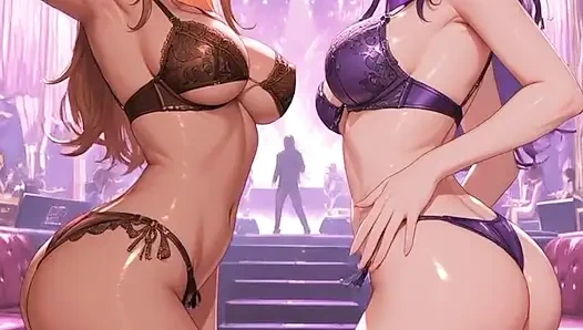 Pov - pengalaman bugil bareng penari striptis cantik dan 4 cewek di kamar tidur vip anime hentai